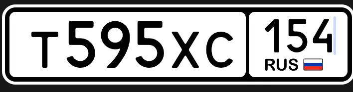 Купить красивый гос номер Т595ХС регион 154