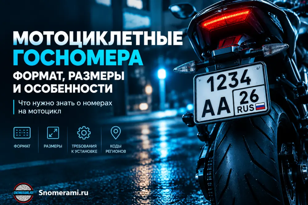 Фото к статье: Мото госномера: формат, размеры и особенности номеров на мотоцикл