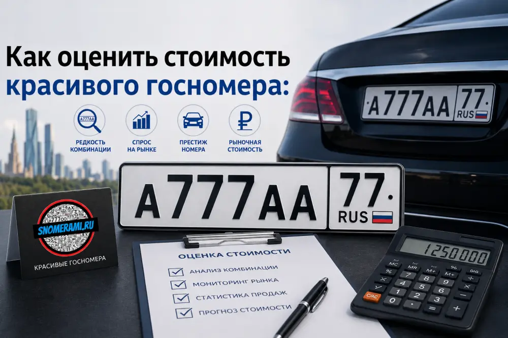 Фото к статье: Как оценить стоимость красивого госномера: полное руководство